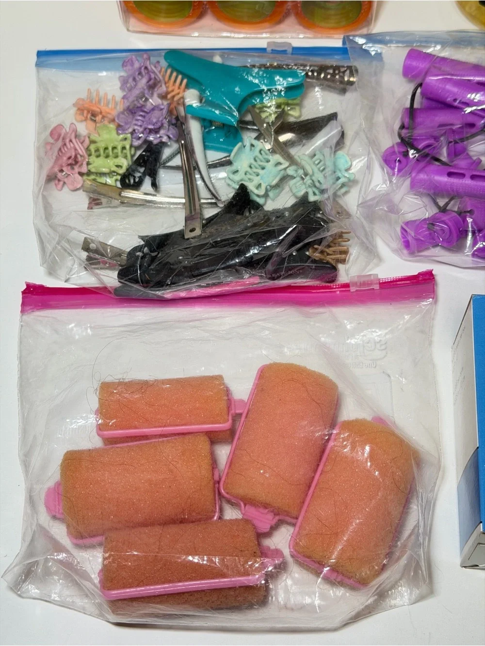 Salon Hair Styling Lot – Perm Rods, Curlers, Color Mixing Bowls, Clips & Pins